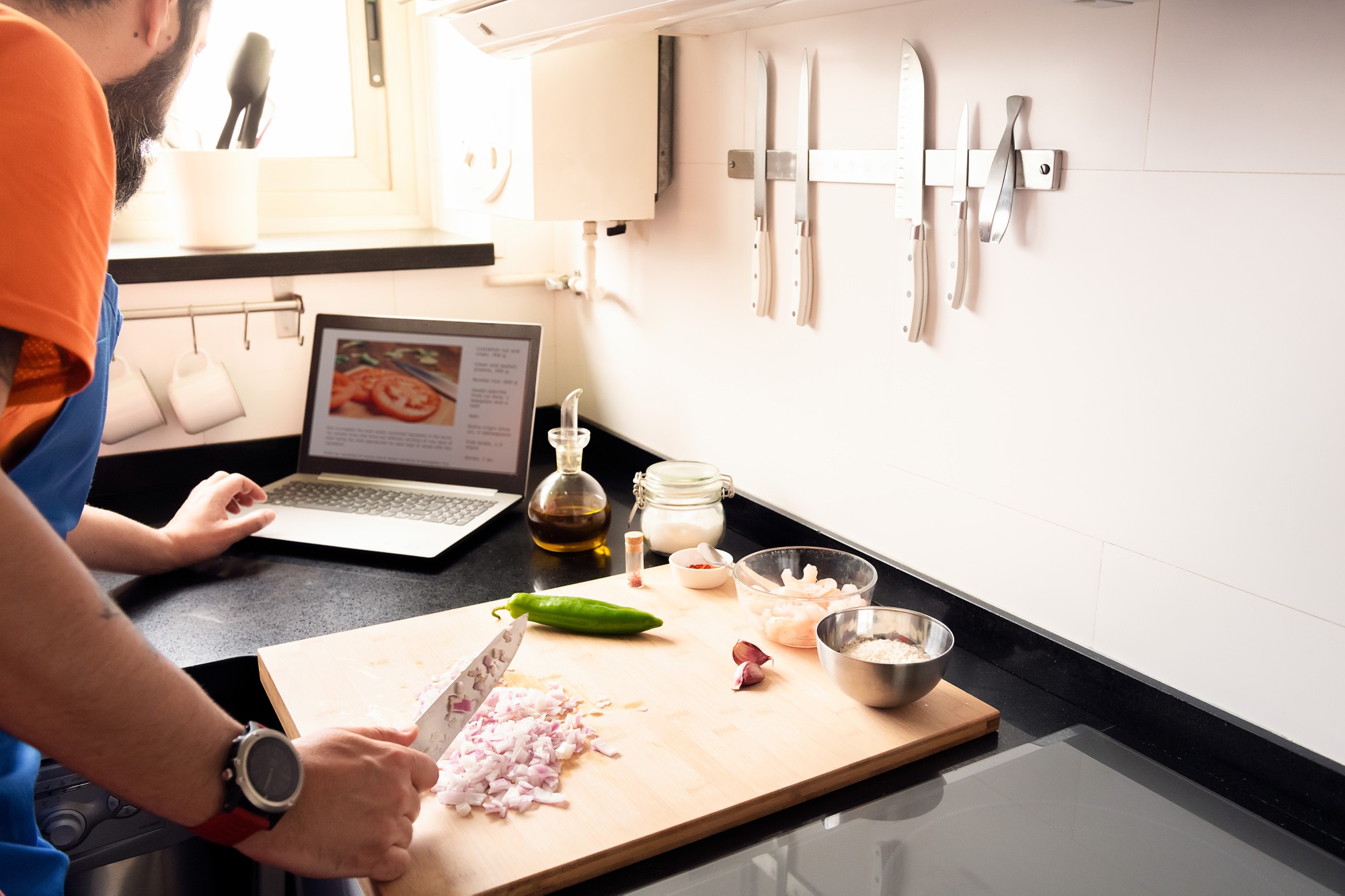 Studio di cucina e attrezzatura professionale